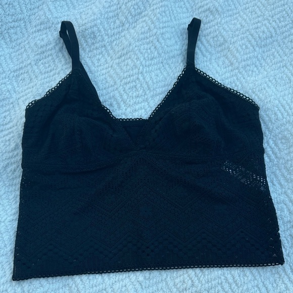 Auden Other - Auden Black Longline Lace Bralette Sz S